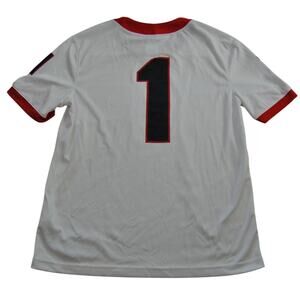 Georgia Bulldogs Team Jersey #1 White and Red Medium
